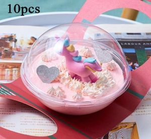 Gift Wrap 10pcs Transparent Open Plastic Clear Present Box Decoration Cake Container Portable Mousse Ball Round9133835