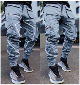 2022 Neue Männer039s Casual Cargo Hosen Loose Plus Size Striped Multi -Pocket Sports Fitness Hip Hop Jogging Pants8710122