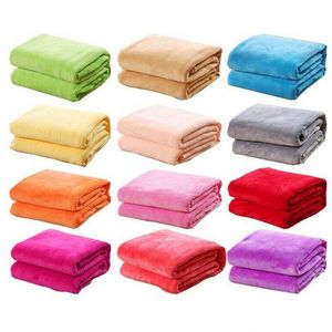 Blanket Small Super Warm Solid Micro P Fleece Throw Rug Sofa Bedding 50X70Cm Drop Delivery Home Garden Textiles Dhh5V