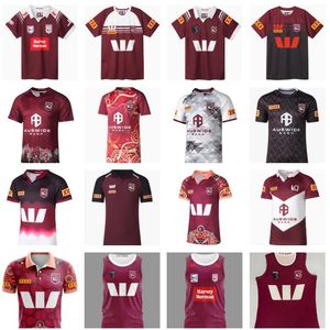 Swim Wear QLD Maroons INDIGENOUS 2023 2024 2025 rugby jersey Australia QUEENSLAND STATE OF ORIGIN NSW BLUES home Training shirt