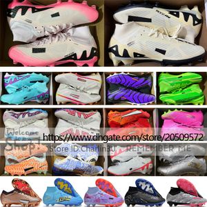 Skicka med Bag Quality Football Boots Zoom Mercuriales Superfly 9 Elite AG Acc Socks Soccer Cleats Mens High Top Cr7 Mbappe Soft Leather Trainers Football Shoes US 6.5-12