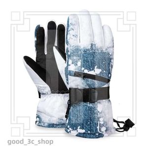 Rękawicy narciarskie Copozz Thermal Rivoes Men Men Winter Polar Waterproof ciepłe dziecko snowboard śnieżne rękawiczki 3 palce na ekran dotykowy do jazdy na nartach AC8