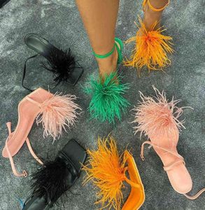 صندل 2022 نساء الصيف أنثى ريشة رفيعة عالية الكعب أحذية السيدات الكاحل مشبك الأزياء موجزة الأحذية zapatillas mujer 220125297568