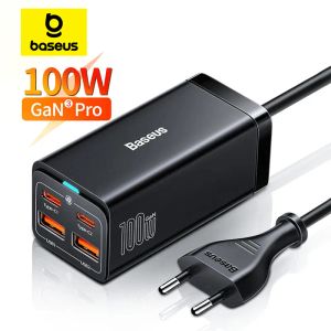 شحنات BASEUS GAN3 100/ 65W شاحن سطح المكتب Charger Quick QC 3.04.0 USB C TYPE C PHONE CHARGER FOR