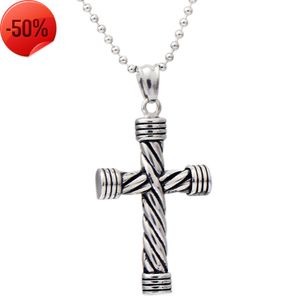 New Jesus Titanium Steel Necklace Personlig hänge högklassiga smycken5178085