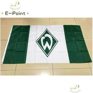 Bannerflaggor tyska SV Werder Bremen 3x5ft 90cmx150cm Polyester Flag Decoration Flying Home Garden Festive Gift Drop Delivery Party S otou44