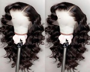 Brazylijska luźna fala koronka z przodu ludzka peruka dla czarnych kobiet wstępnie wyrzucona z naturalną linią włosów na włosy 150 gęstość3248319