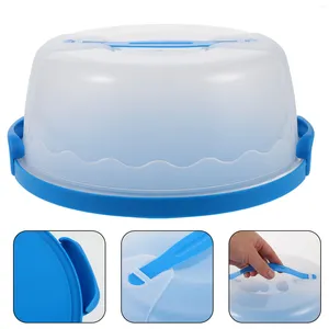 Ta ut containrar Portable Cake Box Handheld Case Packing Holder Container Plastiska återanvändbara bärarkakor