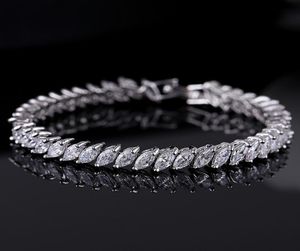 SilverGold Crystal Wedding Jewelry Bangles Bracelets for Women Costume Jewelry Cubic Zirconia Diamond Bridal Chain Bracelet4449227