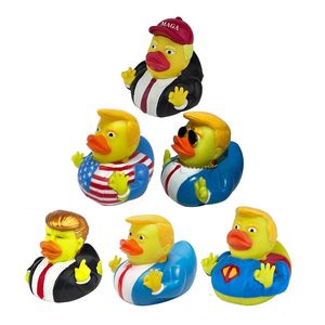 Creative PVC Flag Trump Duck Party Favor Bath Floating Water Toy Party Supplies Funny Toys Gift