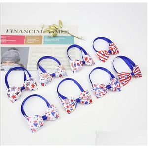 Hundhalsar Leases Independence Day Pets Pets Cat Puppy Justerbar Pet Bow Tie 4: e av Jy Small Dogs Dekorativa förnödenheter Drop Leverans Ho Dhzvx