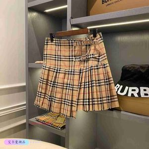أفضل Burbbry Trendy All Love Designer New Summer Classic Plaid Casual Classic Classic Plaid Plaid Skirt High Phered Aline Skirt