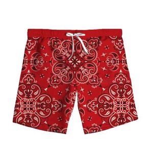 Mäns shorts Nytt mode 3D-tryck Paisley Bandana Womens Summer Beach Loose Shorts Casual Pants Polyester Plus Size S-7XL G2405293UTL