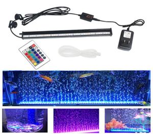 Aquarium Bubble Light Fish Tank Submersible Light EUUS Plug Aquatic Air Bubble Oxygenation Lamp LED Aquarium2820416