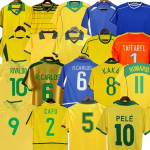 1970 1978 1998 Retro Brasil Pele Soccer Jerseys 2002 Carlos Romario Ronaldo Ronaldinho Shirts 2004 1994 Brasils 2006 Rivaldo Adriano Kaka 1988 2000 2010 Vini Jr Jr