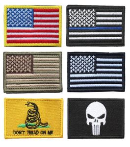 Usa flagg patches bunt 100 stycken amerikansk tunn blå linje polis flagga don039t slitbanan på mig skalle broderad moral badge patch4254334