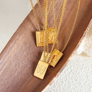Designer Celins Halskette Mode Schmuck für Liebhaber Neue personalisierte Buchstabenkette Block Gold plattiert Frauen DHJ8