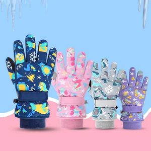 Luvas para os dedos das crianças lembranças de alta qualidade Ski Board de inverno Snow meninos e meninas à prova d'água espessa, mantenha os dedos WX5.30VCI0