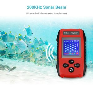 Sonar Sensor Fishfinder Wyświetlacz przenośny Fish Finder IPX4 Waterproof 45 stopni Sonar Pismo Cishate 240603