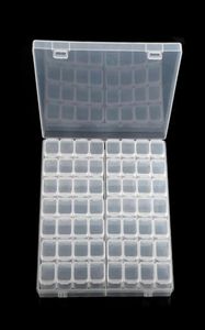 56 small grid Adjustable Transparent Plastic Storage Box for Small Component Jewelry Tool Box Bead Organizer Nail Art Tip JU118128513