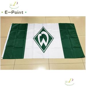Bannerflaggor tyska SV Werder Bremen 3x5ft 90cmx150cm Polyester Flagdekoration Flying Home Garden Festive gåvor Drop Delivery Party S otog6