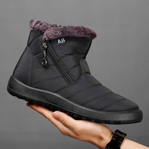 Wysokiej jakości trzymaj śnieg bez poślizgu buty kostki na zewnątrz buty zimowe mężczyźni ciepłe trampki