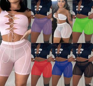 2022 Kobiety Summer New Sexy Perspective Shorts High talia Lift Lift Slim Sports Yoga Casual Pants 8599698880