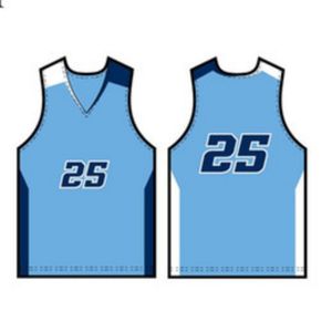 College Basketball Jersey Men Shirts Black White Blue Sport Shirt HOT20240603002
