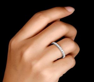 Wong Rain 925 Стерлинговое серебро создано Moissanite Gemstone Diamonds Обручальное кольцо обручальное кольцо.