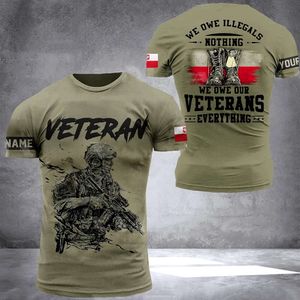 Herr t-shirts 24 sommarmens t-shirt 3d tryckt herr t-shirt polska veteraner korta ärmmar t-shirt