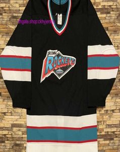 Нью -Джерси подлинные дешевые сшитые редкие ретро CCM Tacoma Hockey Jersey Mens Kids Dlockback Jerseys2651265