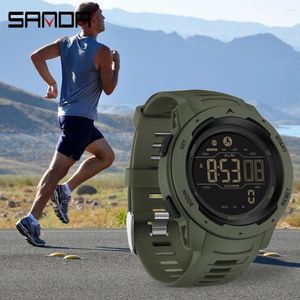 Wristwatches Sanda 2145 Calorie Pedometer Alarm Clock Waterproof Multifunctional Mountaineering Sports Watch