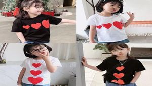 Children Polos Designer Kids Clothing Pullover Tees Casual Boy Girl Clothes Red heart eyes 100 cotton Shirt Family Matching Size 9950538