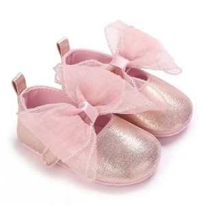 Sneakers Swt Autumn Baby Girl Princess Shoes 0-1 Year Leisure Anti slip Bow Sports Spring Preschool Soft Sole First Walker 0-18 Months H240603 UB7P