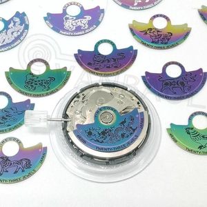 Watch Repair Kits Chinese Dragon NH35 Automatic Hammer Rainbow Colors Rotor Patch Fits 4R35 4R36 NH36 7S Movement SKX007 R