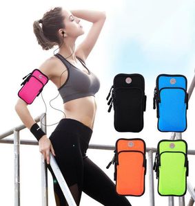 Sports Armband Case Cover Running Jogging Arm Band Pouch Holder Bag för 46 tum universal för iPhone X Xs Max 8 7Plus smartphone9485388