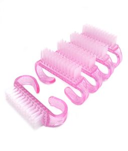 Acrylic Nail Brushes 4 Color Nail Art Manicure Pedicure Soft Remove Dust Plastic Cleaning Nails Brush File Tools Set1608120