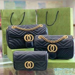 Designers bags fashionable woman luxurys real leather Handbags chain Cosmetic messenger Shopping shoulder bag Totes lady wallet purse