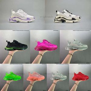 Designer Women Mens Casual Shoes Track 3 3.0 Sneakers Luxury Trainers Room Outdoor Shoes Lime Metallic Silver Pastell Fluo Green Dad Shoe Fashion Designer Chaussures