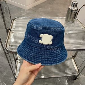 Classic British Designer ce Hat Women's Men's Embroidered Fisherman Spring Autumn Sunscreen Style Round Top Denim Dust Baseball Hat Clines Minimalism