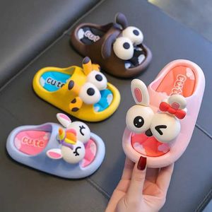 Slipper Flat shoes Summer Childrens Home Shoes Flip Baby Girl Slide Childrens Cartoon Bathroom Anti slip Thick Bottom Slide WX5.30