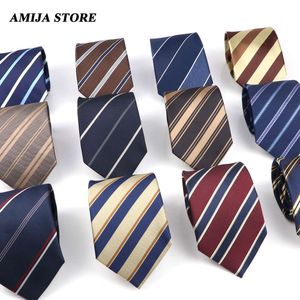 Nuovo tiro a strisce da uomo 8 cm cravatta business nuovo anno regalo cravatta classica accessori per ufficio costume da uomo abbigliamento quotidiano festa di nozze