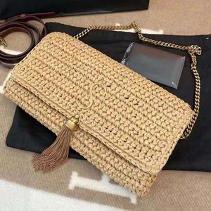 2024 Luxury Linen shoulder bag womens Raffias Designer messenger Bag hobo mini Purses weave evening handbag totes mens fashion crossbody Straw clutch beach bags