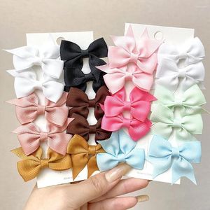 Hair Accessories Baby Clips Lovely Hairpins Set Cheer Bow Ribbon Hairclip Kids Hairgripes For Girls Boutique Hairpin Kbqan