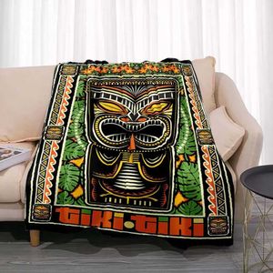 Blankets Tiki Bar Fashion Flannel Throwing Blanket Summer Beach Aloha Hawaii Fun Accessories Bar Club Mens Cave Party Home DecorationL406