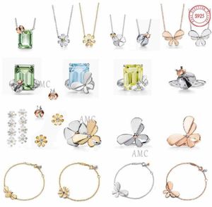 925 Silver Pendant Female Insect Necklace ring Jewelry Classic Firefly Sun Flower Love Whole79228995358434