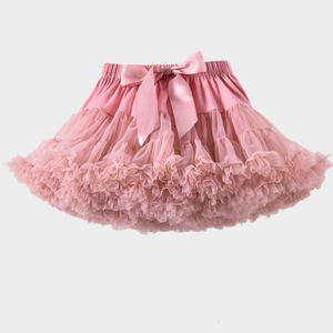 Heiße Mädchen Tutu Röcke Solid flauschiger Tüll Prinzessin Ballkleid Pettirtirt Kids Ballet Party Performance Kleid für Kinder PP001 L2405