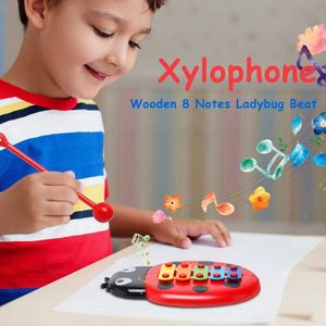 Noisemaker Toys Baby Music Sound Toys Glockenspiel 8 Notes Percussion Sical Instrument with Mallet Educational Sical Toy for Kiddlers WX5.30