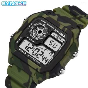 Wristwatches SYNOKE Outdoor Military Digital Watch For Men Fashion Retro Sports Waterproof Multifunctional Luminous