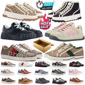 Designerschuhe 1977s Sneaker Männer Frauen Schuhe Tiger Sneaker Beige Ebony Leinwand Tennis Stickerei Klassische Trainer Schuhschuhe